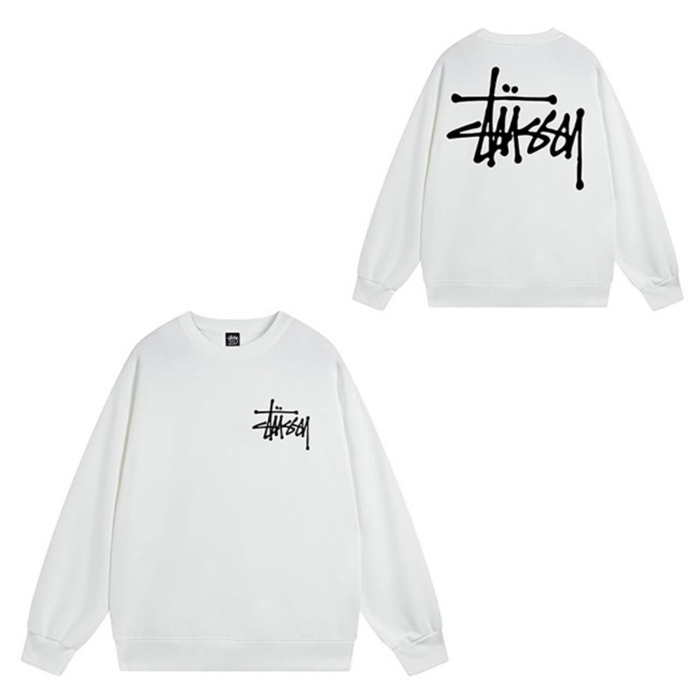 Stussy Sweatshirt Pigment Dyed Crew Sweat White